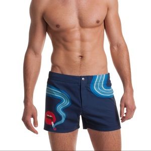 Men’s Blue Pacific State Beach Trunk size XS